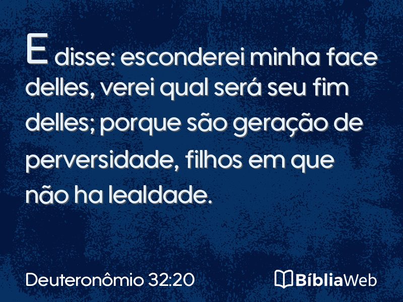 Deuteronômio 32:20 em imagem para compartilhar