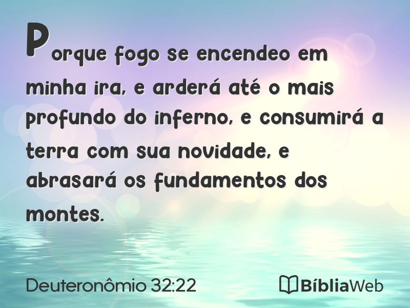 Deuteronômio 32:22 em imagem para compartilhar
