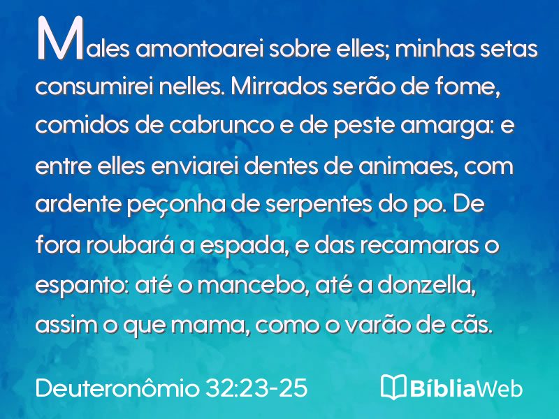 Deuteronômio 32:23-25 em imagem para compartilhar