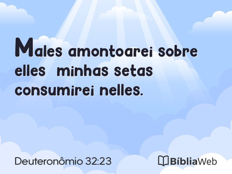 Deuteronômio 32:23 em imagem para compartilhar