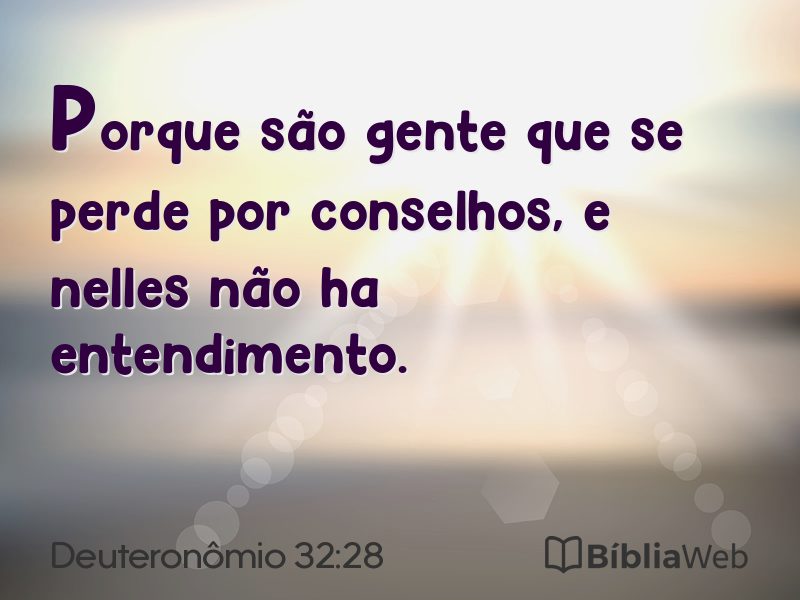 Deuteronômio 32:28 em imagem para compartilhar