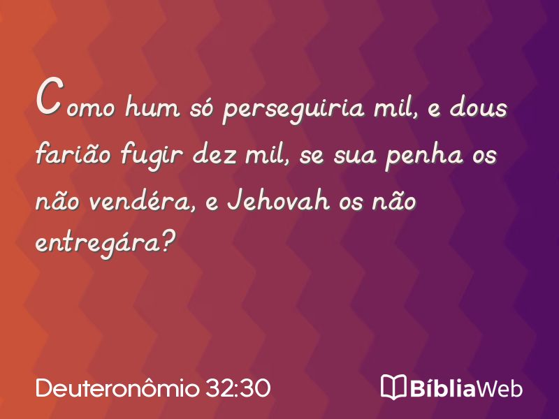 Deuteronômio 32:30 em imagem para compartilhar