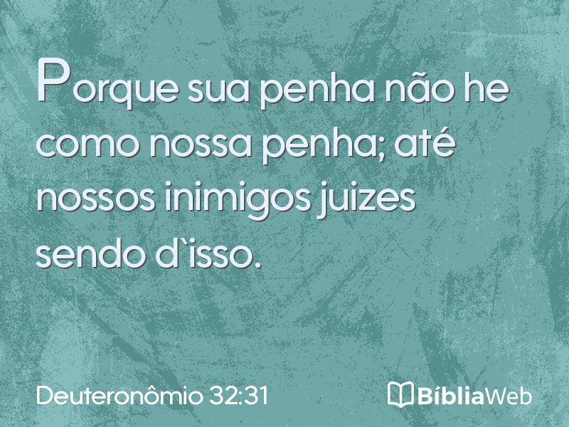 Deuteronômio 32:31 em imagem para compartilhar