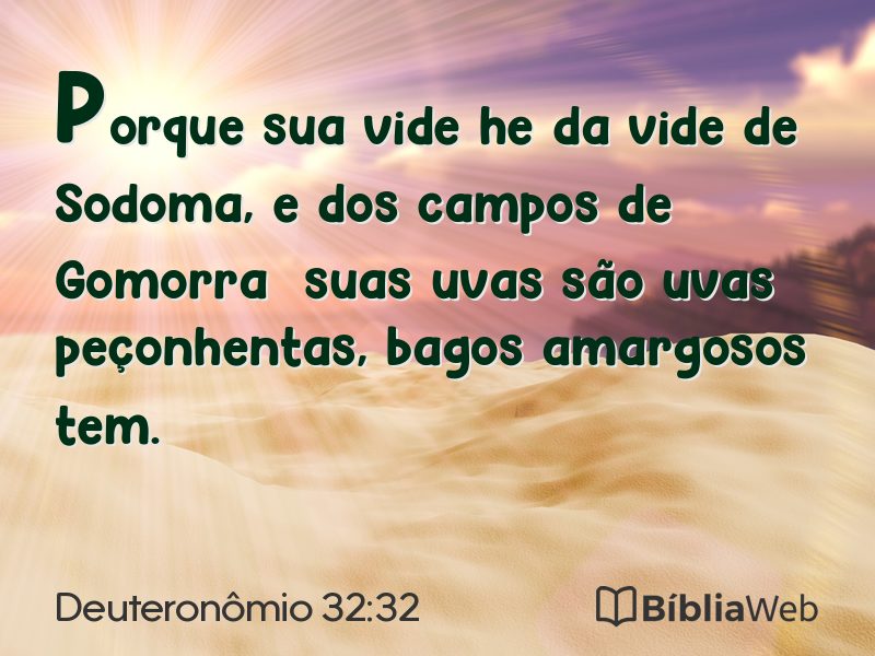 Deuteronômio 32:32 em imagem para compartilhar