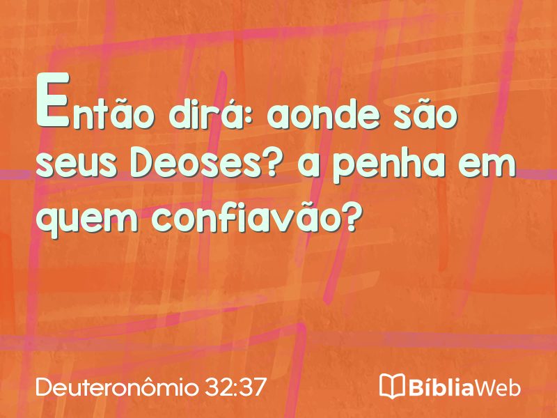 Deuteronômio 32:37 em imagem para compartilhar