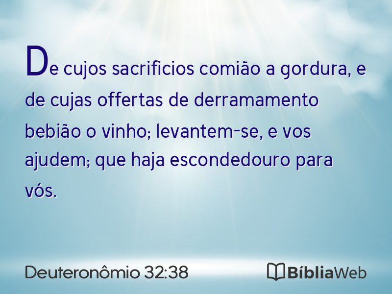 Deuteronômio 32:38 em imagem para compartilhar