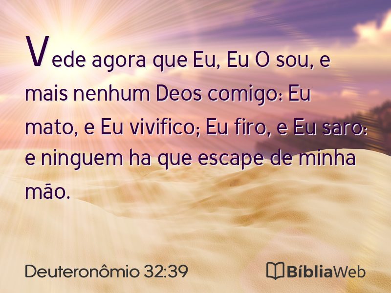 Deuteronômio 32:39 em imagem para compartilhar