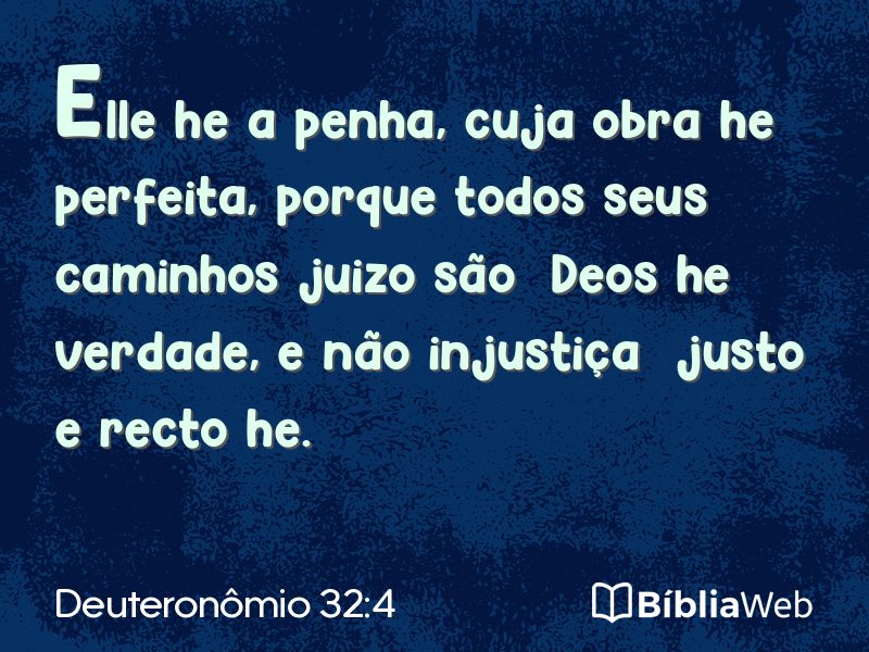 Deuteronômio 32:4 em imagem para compartilhar