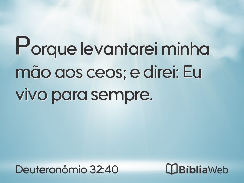 Deuteronômio 32:40 em imagem para compartilhar