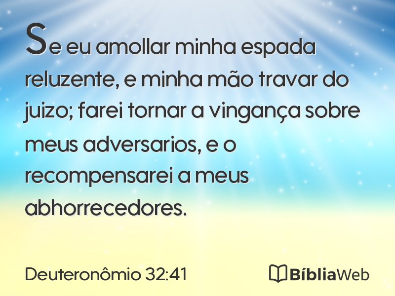 Deuteronômio 32:41 em imagem para compartilhar
