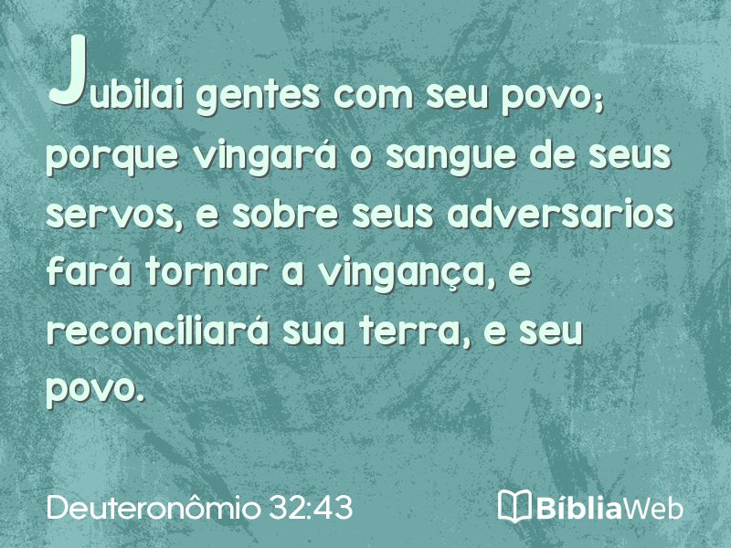 Deuteronômio 32:43 em imagem para compartilhar