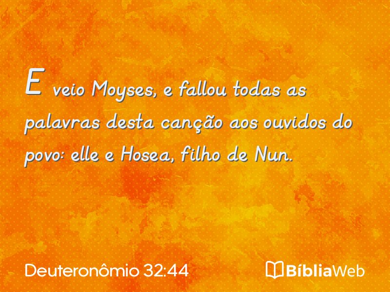 Deuteronômio 32:44 em imagem para compartilhar