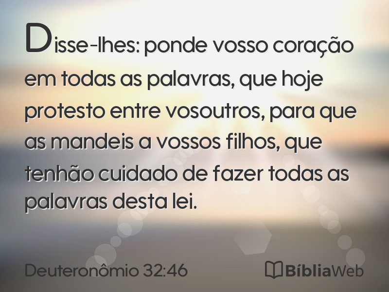 Deuteronômio 32:46 em imagem para compartilhar