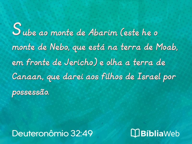 Deuteronômio 32:49 em imagem para compartilhar