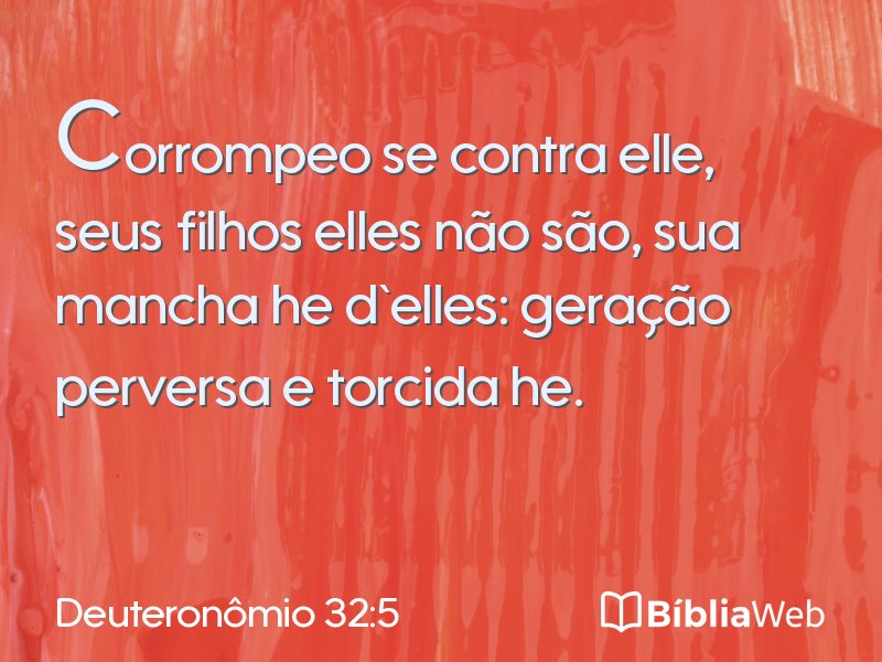 Deuteronômio 32:5 em imagem para compartilhar