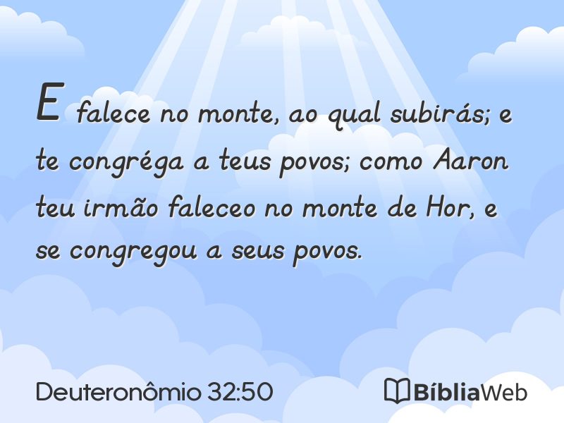 Deuteronômio 32:50 em imagem para compartilhar