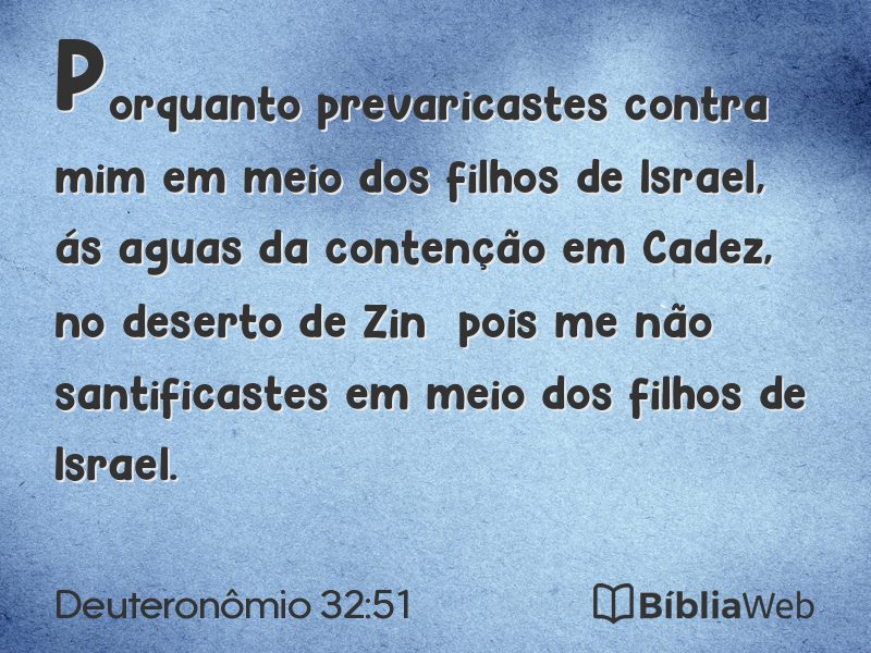 Deuteronômio 32:51 em imagem para compartilhar