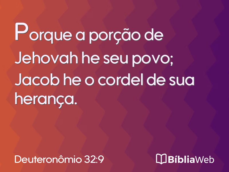 Deuteronômio 32:9 em imagem para compartilhar