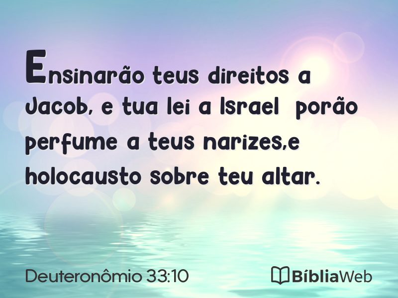 Deuteronômio 33:10 em imagem para compartilhar