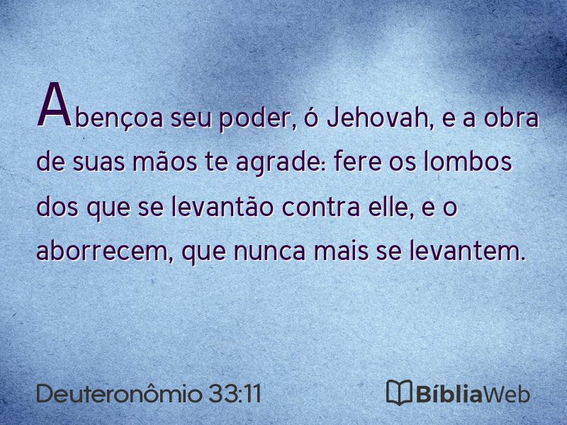 Deuteronômio 33:11 em imagem para compartilhar
