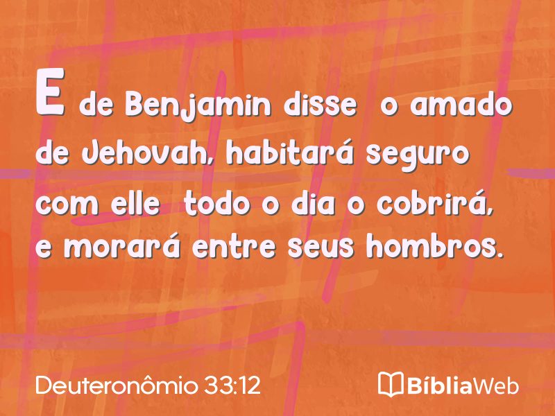 Deuteronômio 33:12 em imagem para compartilhar