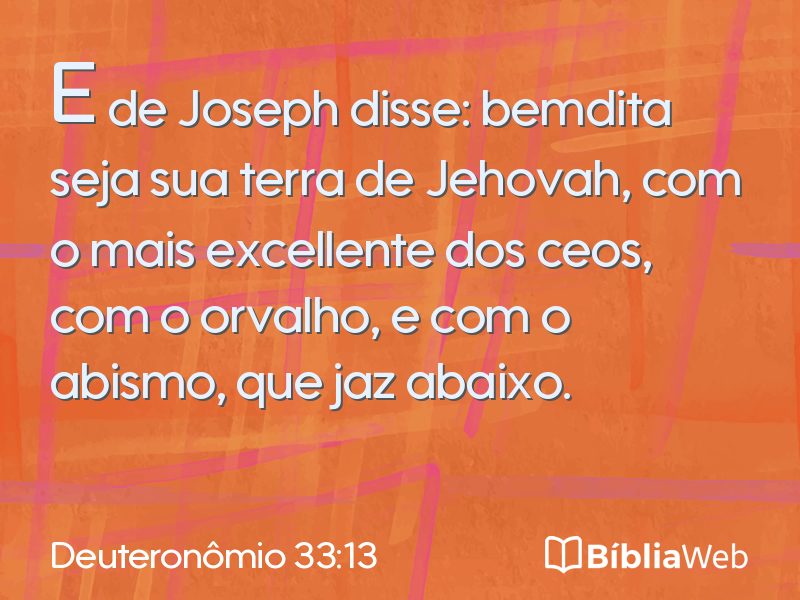 Deuteronômio 33:13 em imagem para compartilhar