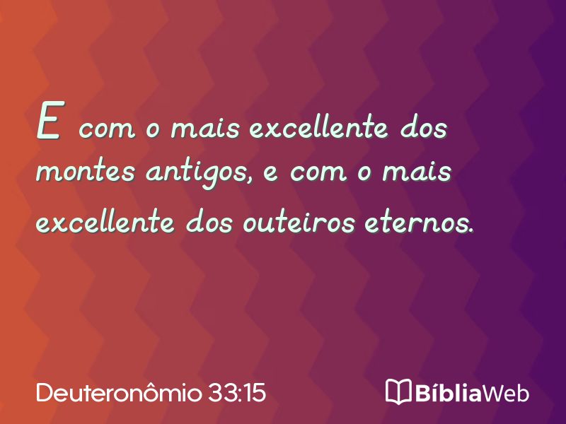 Deuteronômio 33:15 em imagem para compartilhar