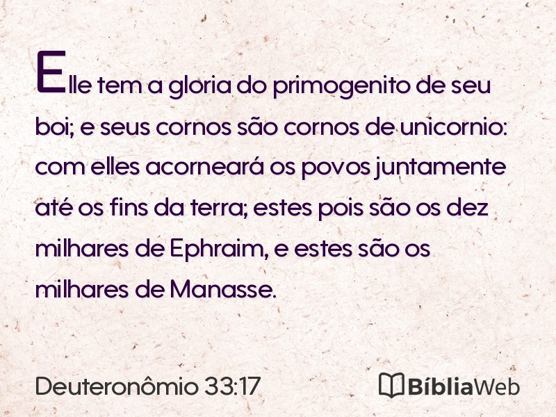 Deuteronômio 33:17 em imagem para compartilhar