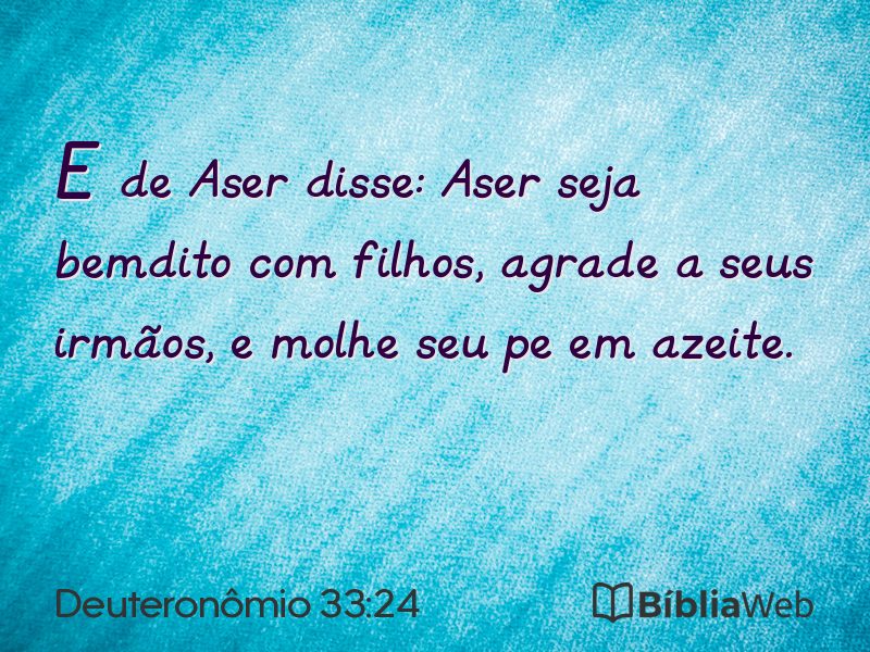 Deuteronômio 33:24 em imagem para compartilhar