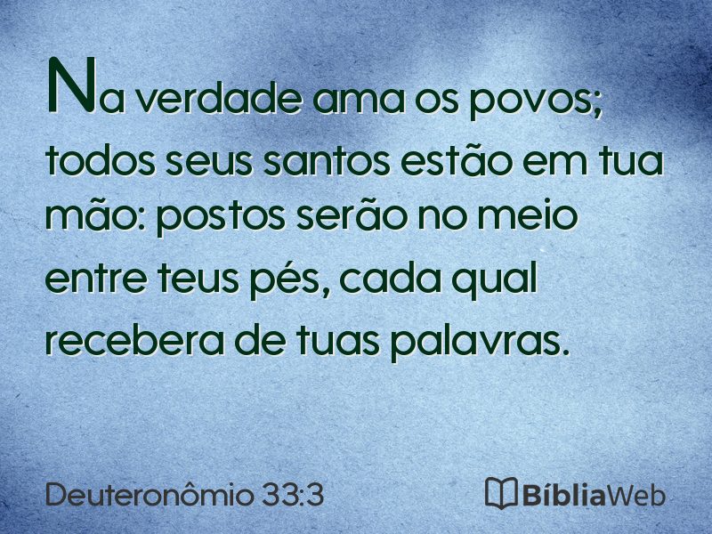 Deuteronômio 33:3 em imagem para compartilhar