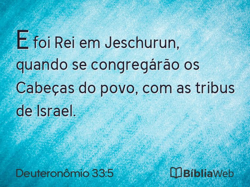 Deuteronômio 33:5 em imagem para compartilhar