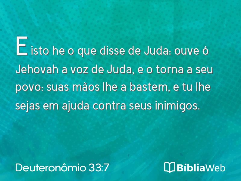 Deuteronômio 33:7 em imagem para compartilhar