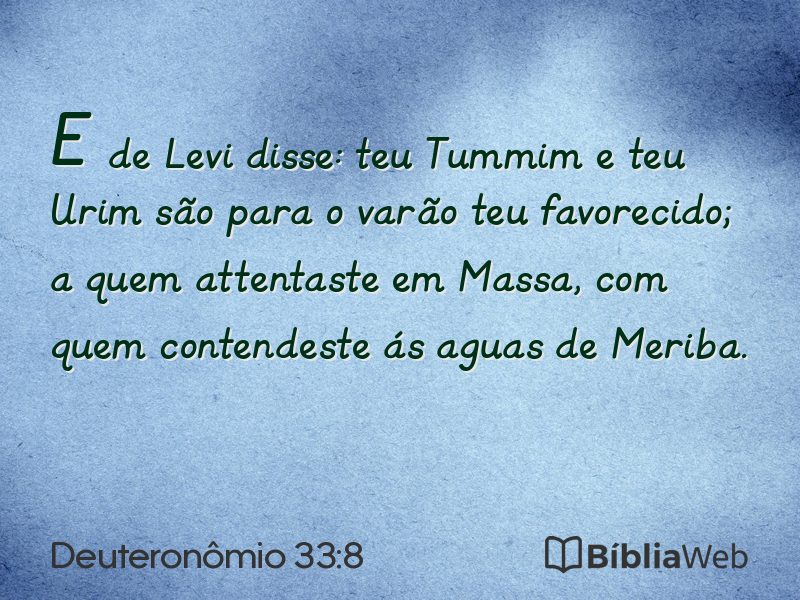 Deuteronômio 33:8 em imagem para compartilhar