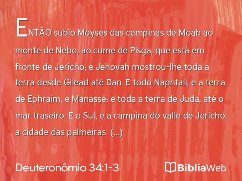 Deuteronômio 34:1-3 em imagem para compartilhar