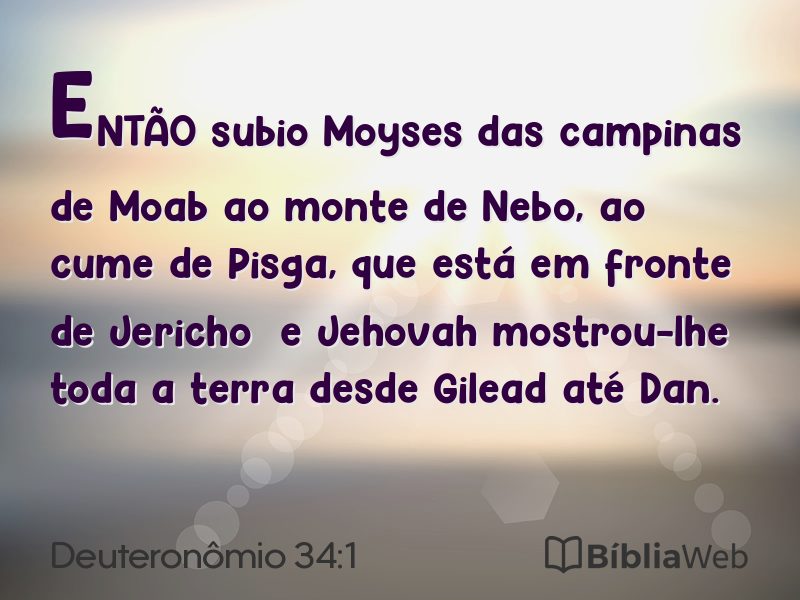 Deuteronômio 34:1 em imagem para compartilhar