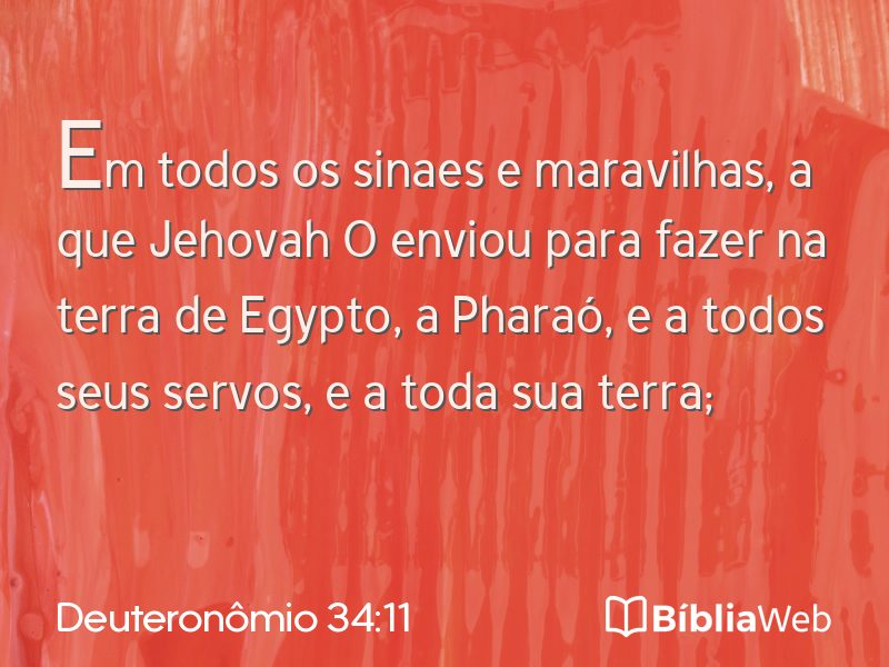 Deuteronômio 34:11 em imagem para compartilhar