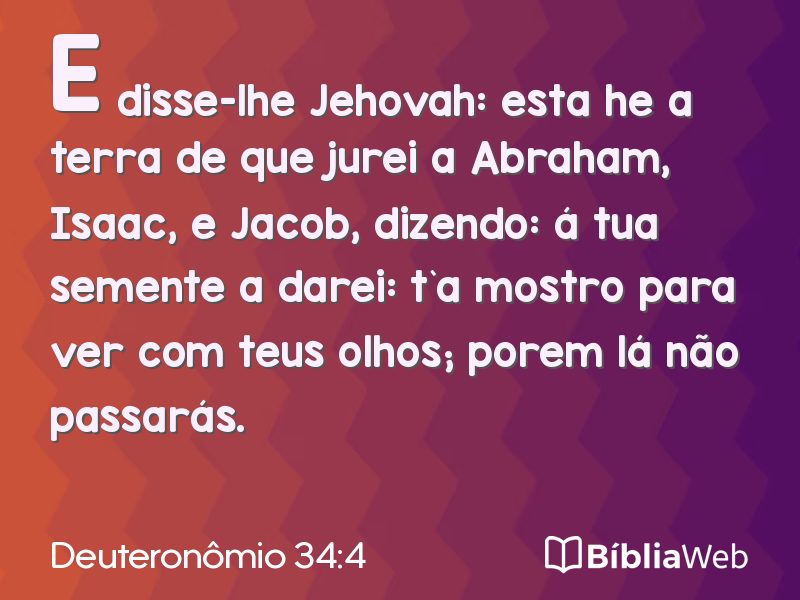 Deuteronômio 34:4 em imagem para compartilhar