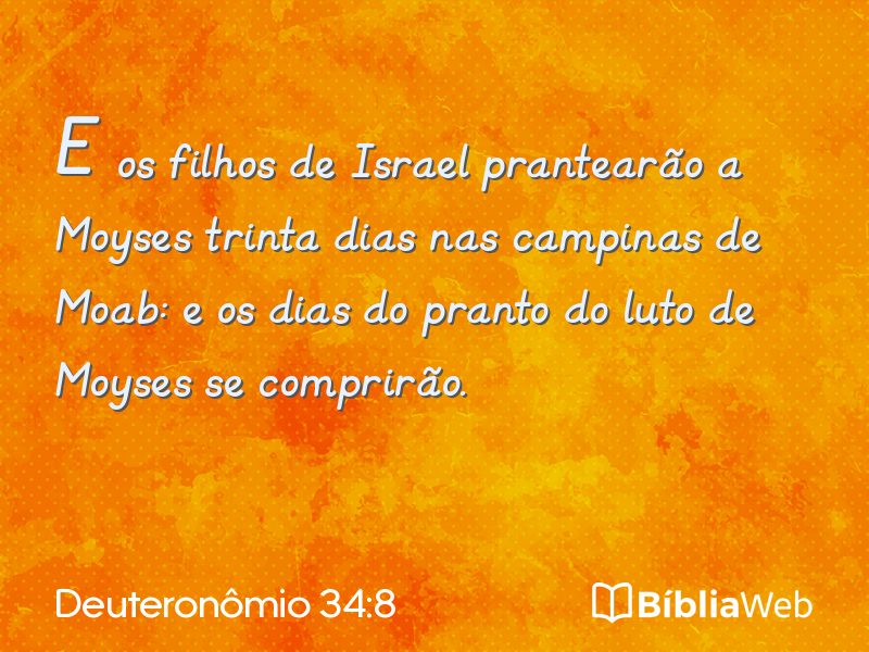 Deuteronômio 34:8 em imagem para compartilhar