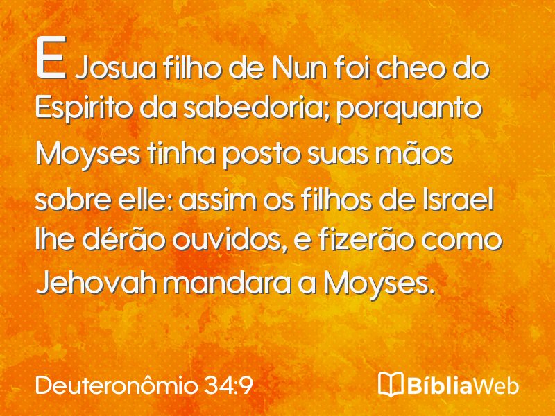 Deuteronômio 34:9 em imagem para compartilhar