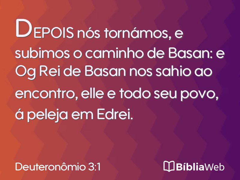 Deuteronômio 3:1 em imagem para compartilhar