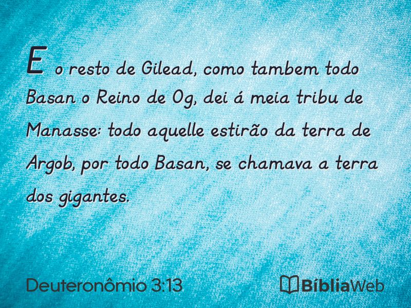Deuteronômio 3:13 em imagem para compartilhar