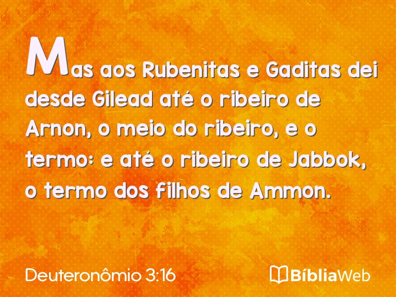 Deuteronômio 3:16 em imagem para compartilhar