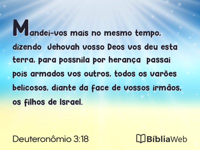 Deuteronômio 3:18 em imagem para compartilhar
