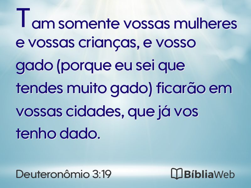 Deuteronômio 3:19 em imagem para compartilhar