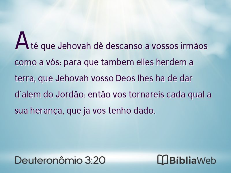 Deuteronômio 3:20 em imagem para compartilhar
