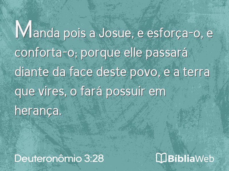 Deuteronômio 3:28 em imagem para compartilhar