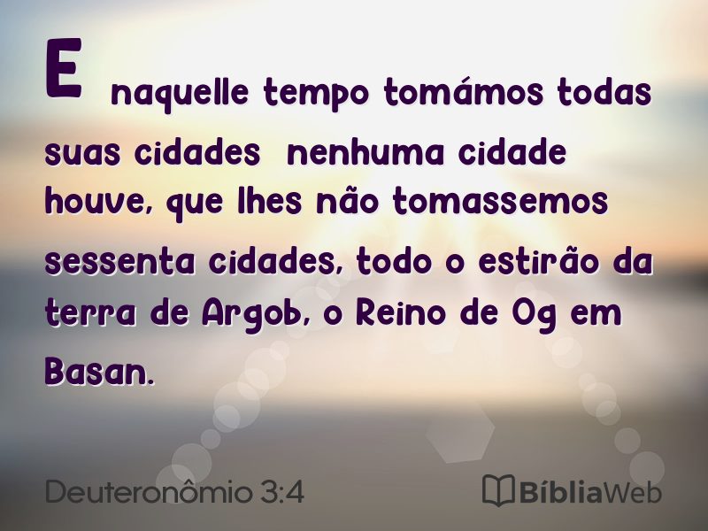 Deuteronômio 3:4 em imagem para compartilhar