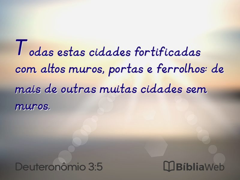 Deuteronômio 3:5 em imagem para compartilhar