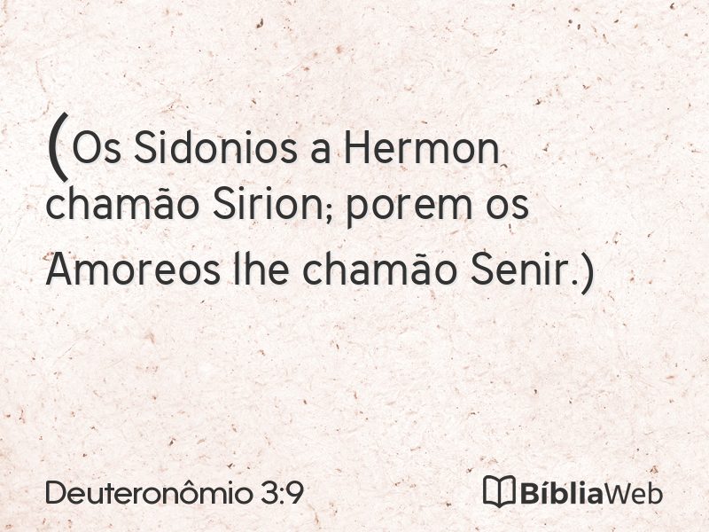Deuteronômio 3:9 em imagem para compartilhar