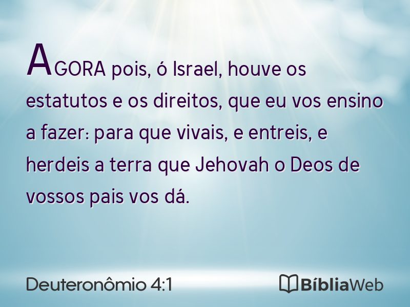Deuteronômio 4:1 em imagem para compartilhar